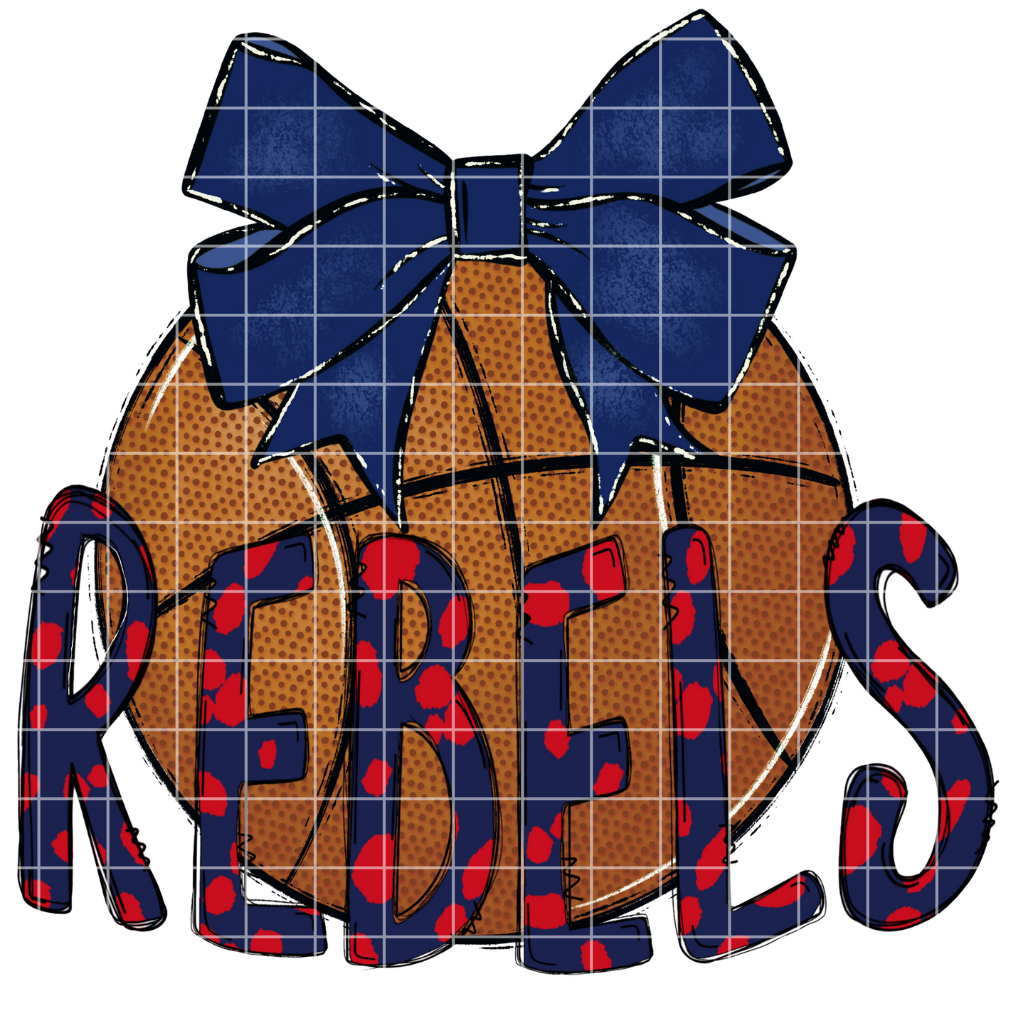 Rebels Basketball PNG | Rebels Sublimation PNG For Making T-Shirts, Tumblers, Mugs, Stickers, DTF Transfers | Shirt For Rebels Fan | High Resolution