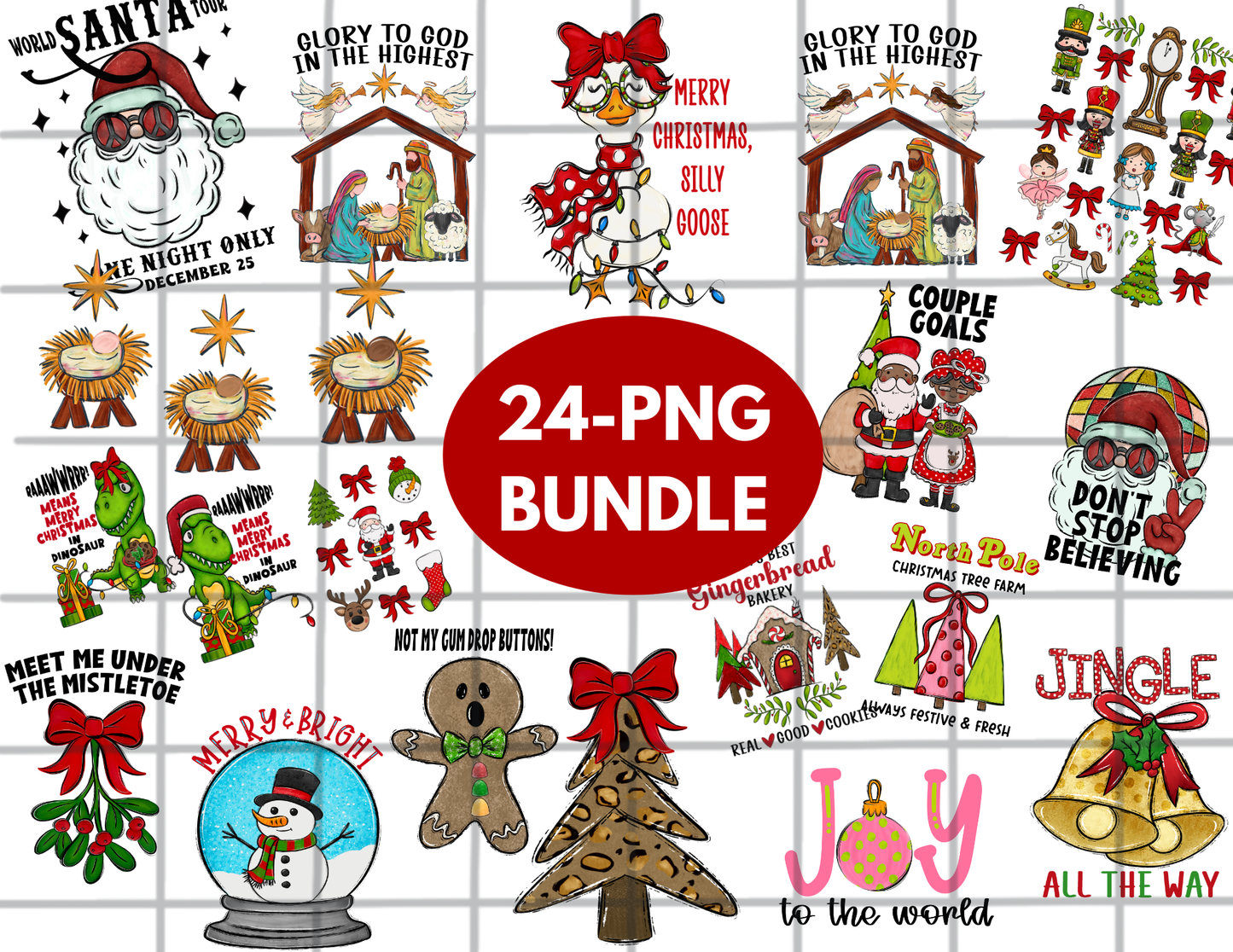 Christmas PNG Design Bundle For Making Shirts, Cups, Tumblers, Wall Art | Baby Jesus | Two Files Included|High Quality, 300 DPI Image With Transparent Background