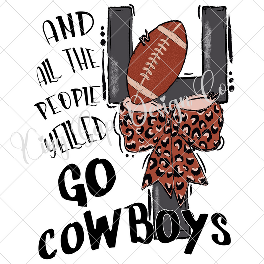 Cowboys Football Sublimation | Cowboys High School Football PNG | Go Cowboys | Cowboys Game Day Gear | Cowboys Sticker PNG | Cowboys Tumbler