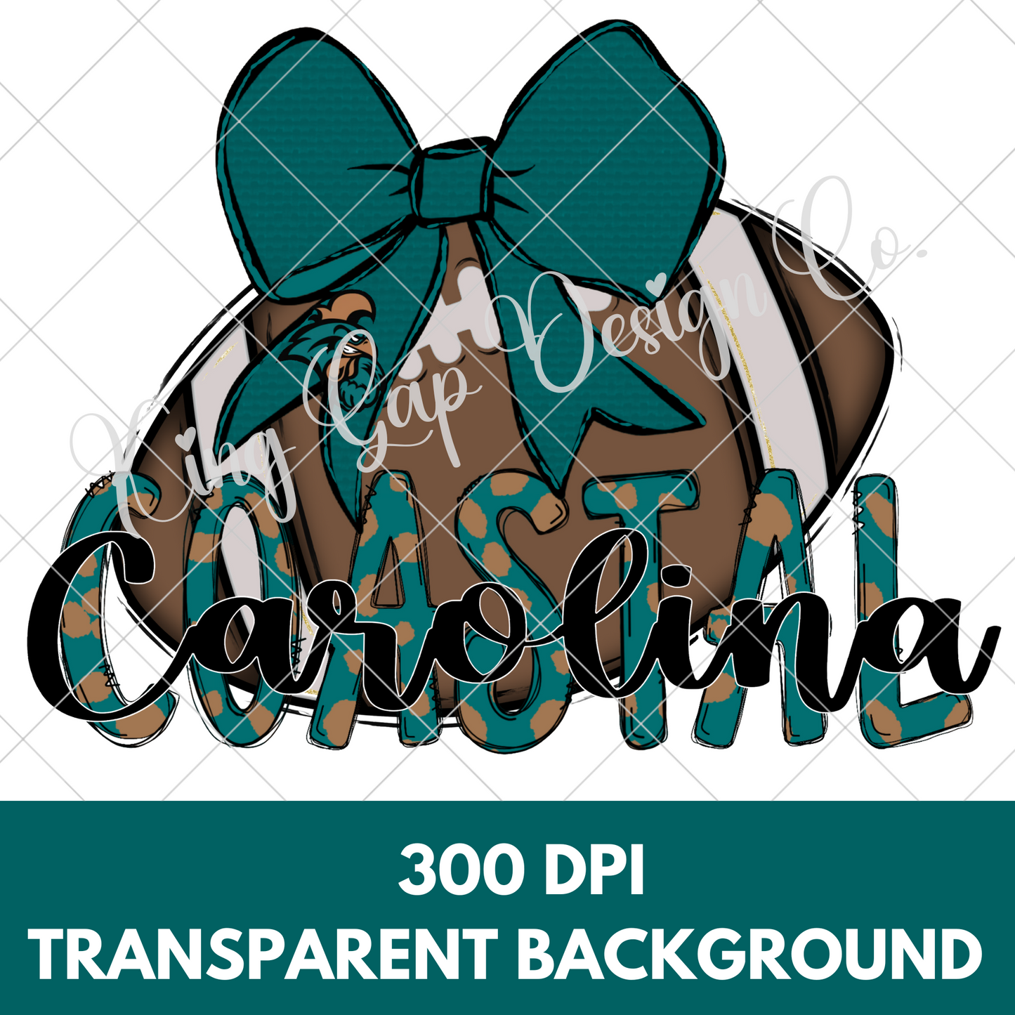 Coastal Carolina Football PNG Design For Coastal Carolina Fan | Make T-Shirts, Tumblers, Mugs, Stickers, DTF Transfers And More With This High Resolution, 300 DPI Image