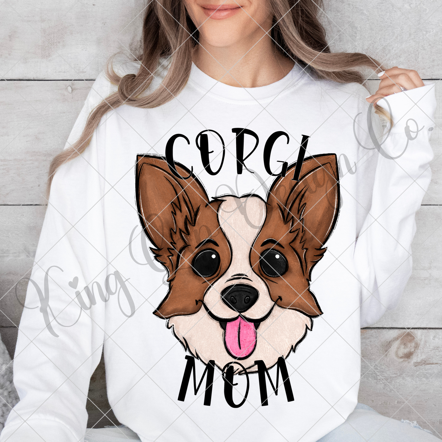 Corgi Mom PNG For Making T-Shirts, Tumblers, Mugs, And More | Cute Shirt For Dog Mom |High Resolution, 300 DPI, Transparent Background