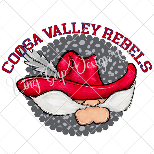 Coosa Valley Rebels | Coosa Valley Academy, Harpersville, AL | Rebels Sublimation For Making Shirts, Tumblers, DTF Transfers | 300 DPI