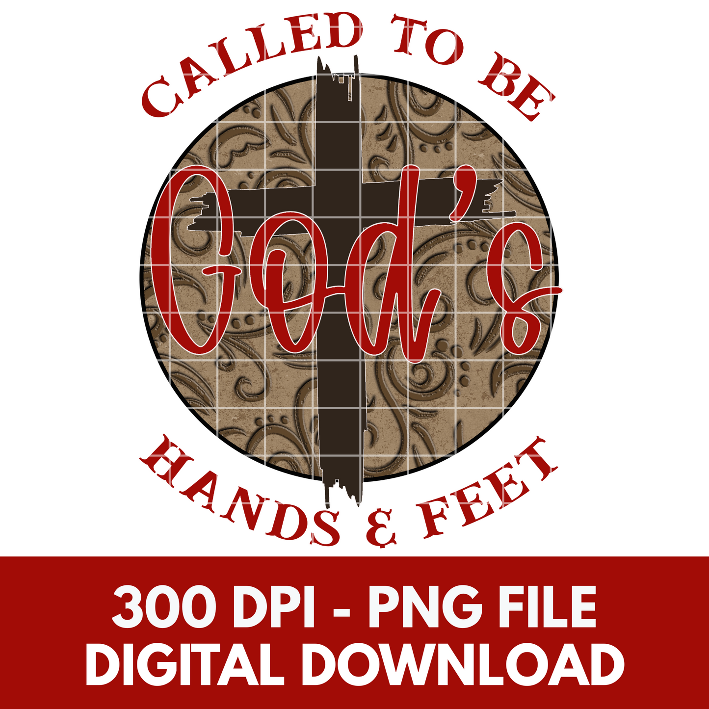 God's Hands And Feet | Christian PNG Design For Making Shirts, Cups, Tumblers, Wall Art | High Quality, 300 DPI Image With Transparent Background