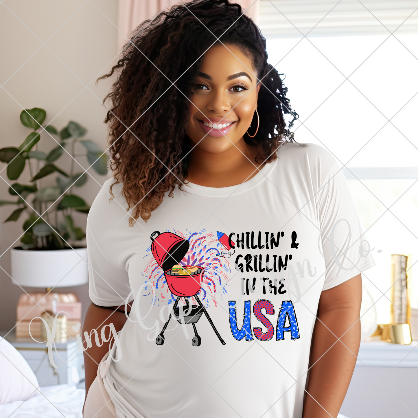 Cute Fourth Of July Shirt Design | Patriotic PNG With Red, White And Blue | Independence Day