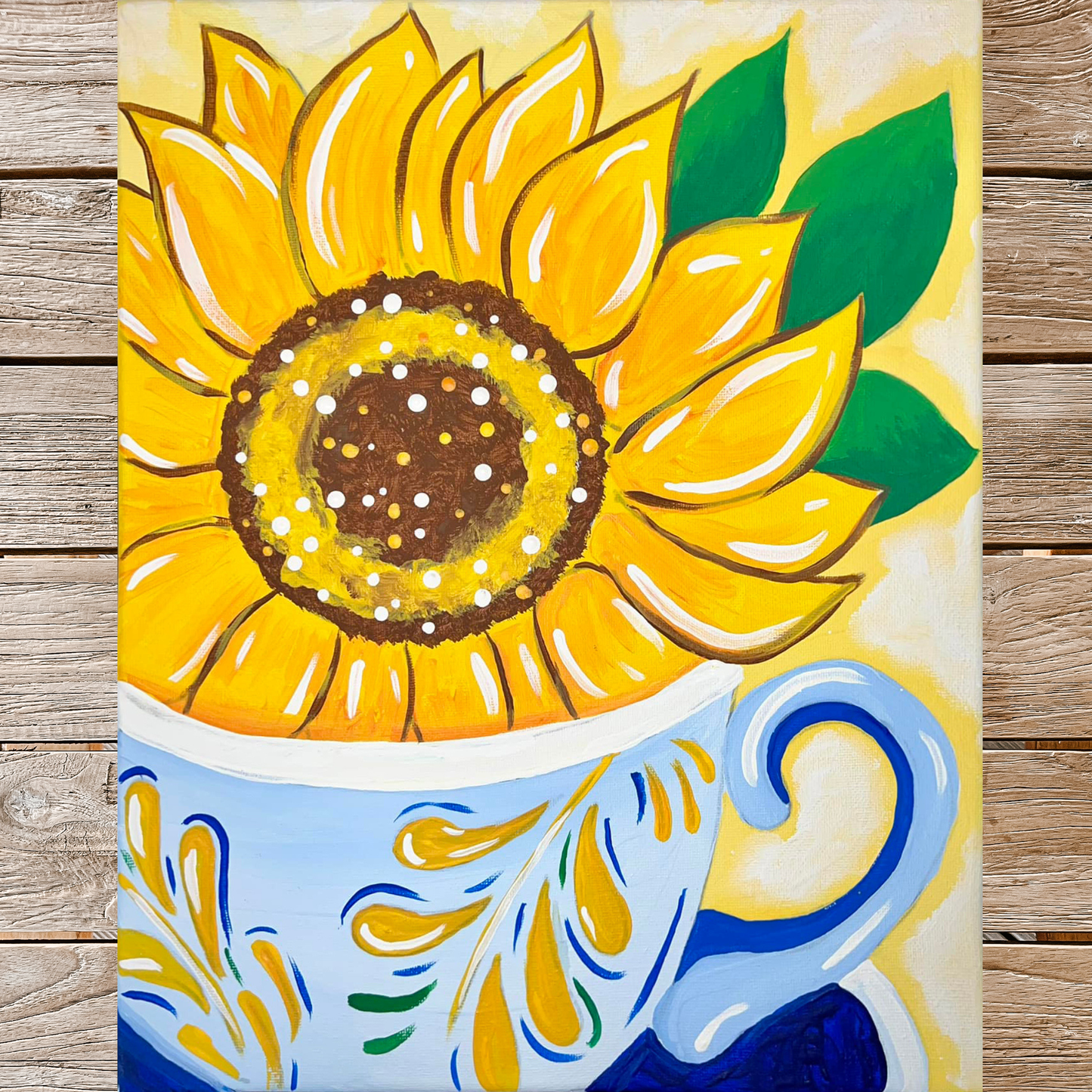 Floral Teacup Spring Painting Template | Tracer For Painting | Acrylic Painting | Paint From Home | Tracer, Instructions, And Supply List Included