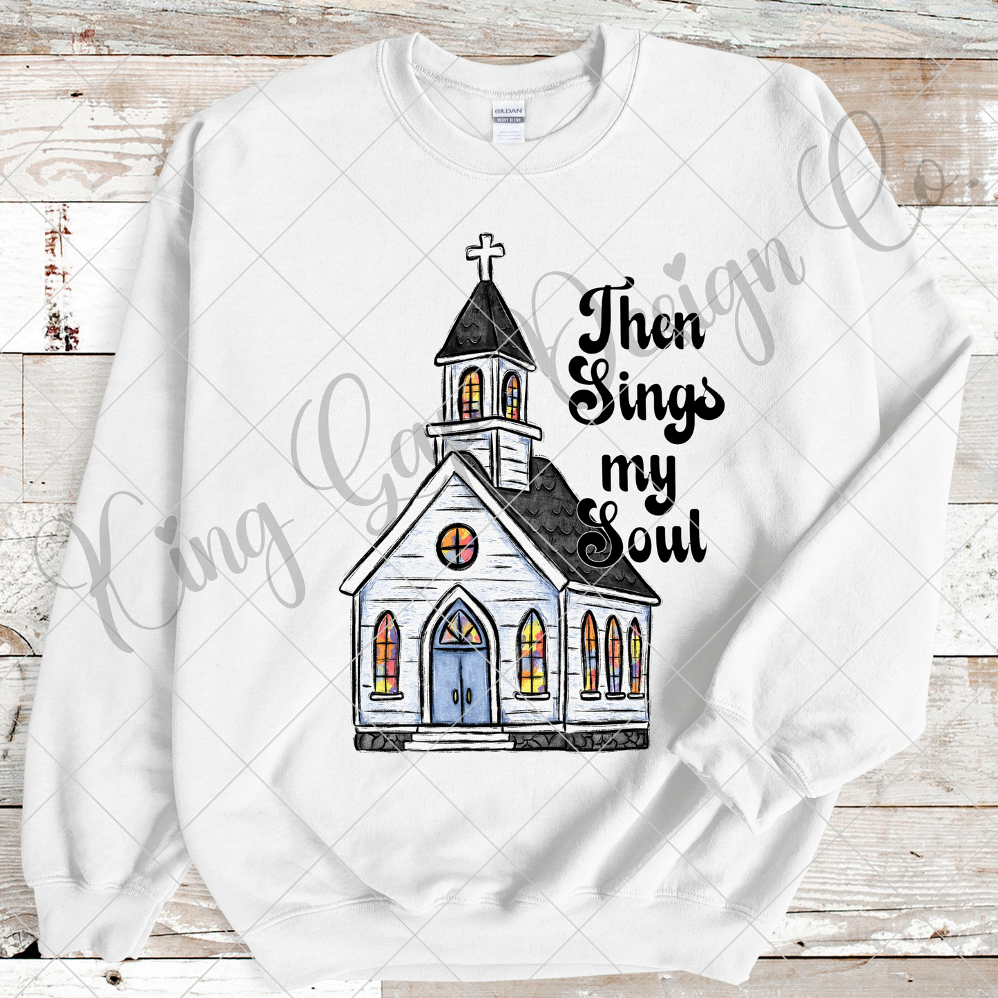 Christian Sublimation Design With Church Then Sings My Soul PNG Hymn Lyrics Shirt Jesus T-Shirt Jesus Tumbler Christian Digital Download PNG