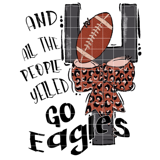Eagles Football Sublimation | Eagles High School Football Game Day T-Shirt PNG | Eagles Football Sticker Design | Eagles PNG For DTF Prints
