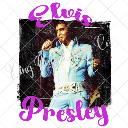 Elvis Presley PNG |High Resolution, 300 DPI, Transparent Background Image For Making T-Shirts, Tumblers, Mugs And More | Sublimation And DTF Transfers | Gift For Elvis Fan