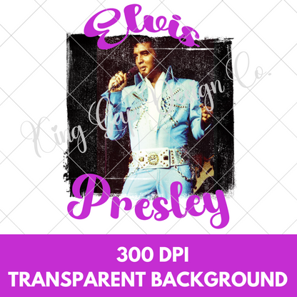 Elvis Presley PNG |High Resolution, 300 DPI, Transparent Background Image For Making T-Shirts, Tumblers, Mugs And More | Sublimation And DTF Transfers | Gift For Elvis Fan