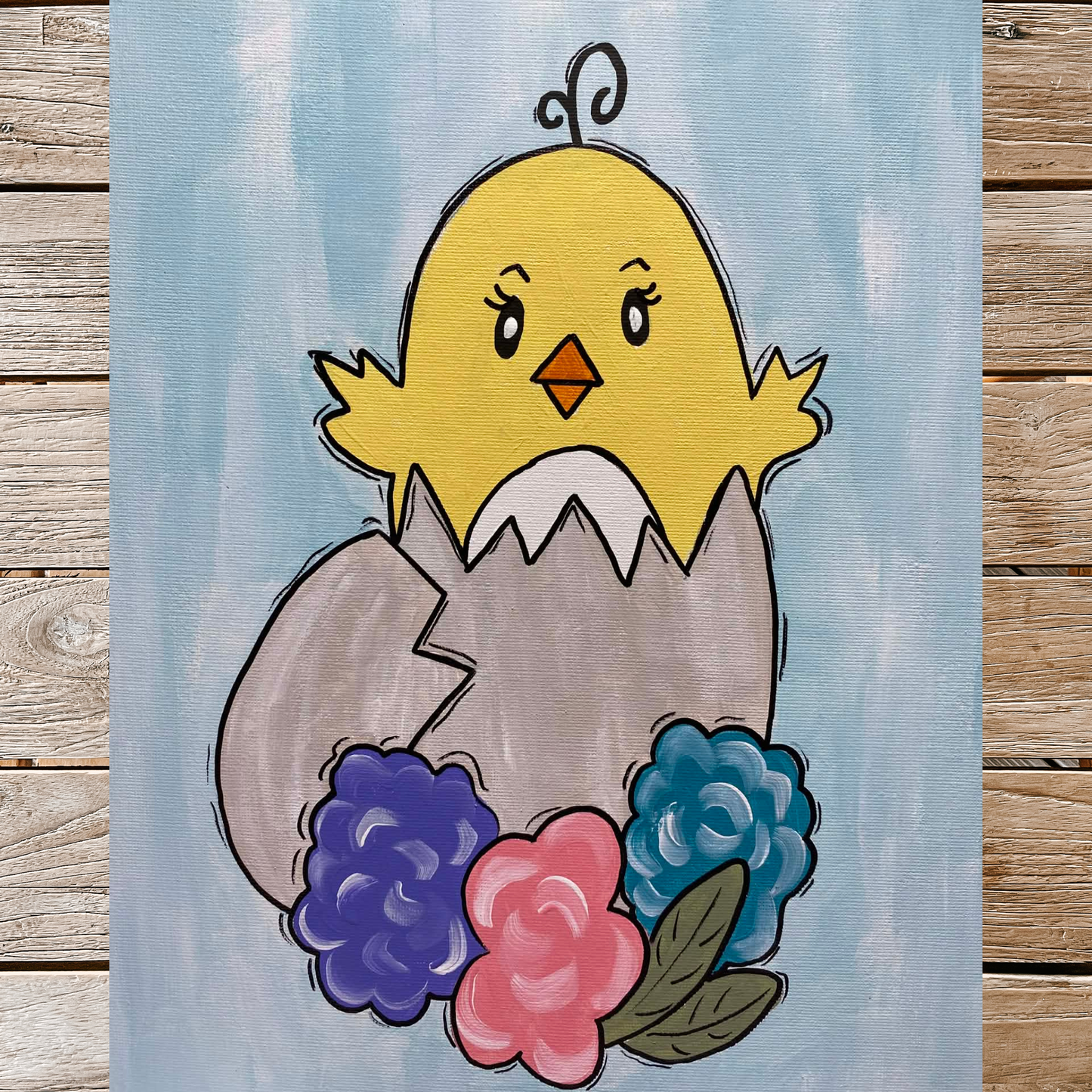 Easter Chick Spring Painting Template | Tracer For Painting | Acrylic Painting | Paint From Home | Tracer, Instructions, And Supply List Included