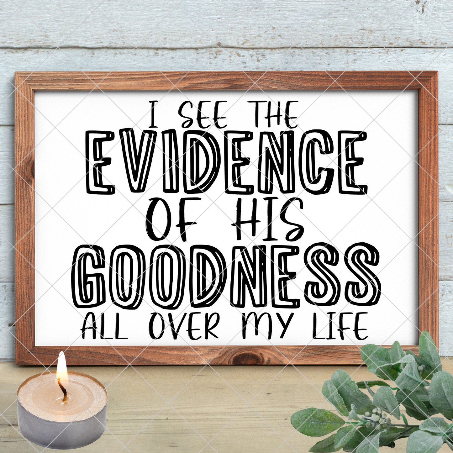 Evidence Wall Art PNG Ready To Print And Suitable For Framing | Christian Lyrics | High Resolution, 300 DPI Image | Original Designer