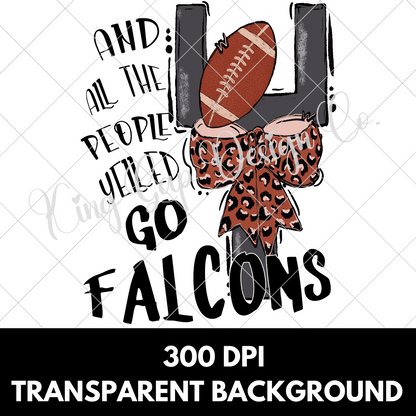 Falcons Football Sublimation| Falcons High School Football T-Shirt PNG| Falcons Tumbler |Falcons Sticker Design|Go Falcons |Falcons Game Day