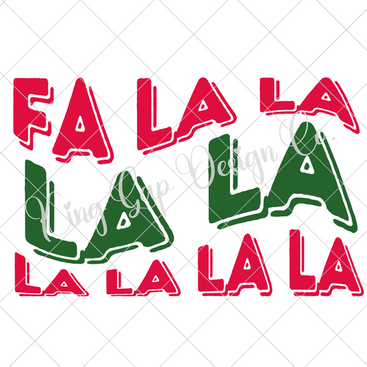 Fa-La-La Cute Christmas Sublimaiton PNG For Sublimation Or DTF | Make Shirts, Tumblers, Mugs And More | |High Resolution, 300 DPI, Transparent Background