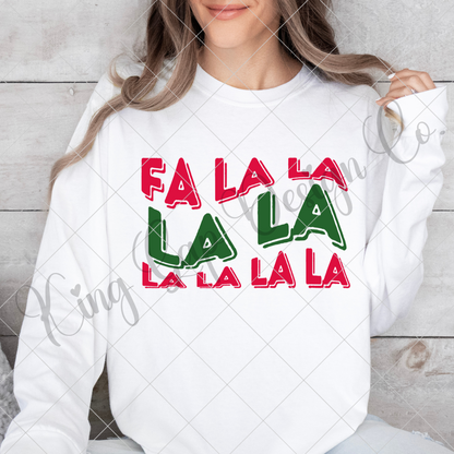 Fa-La-La Cute Christmas Sublimaiton PNG For Sublimation Or DTF | Make Shirts, Tumblers, Mugs And More | |High Resolution, 300 DPI, Transparent Background