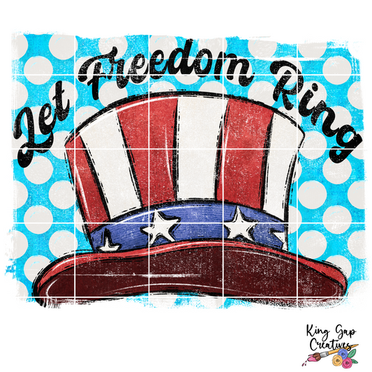 Cute Patriotic Shirt Design With Red, White And Blue Hat | Use For Sublimation Or DTF | Make Shirts, Stickers, Tumblers, Dish Towels