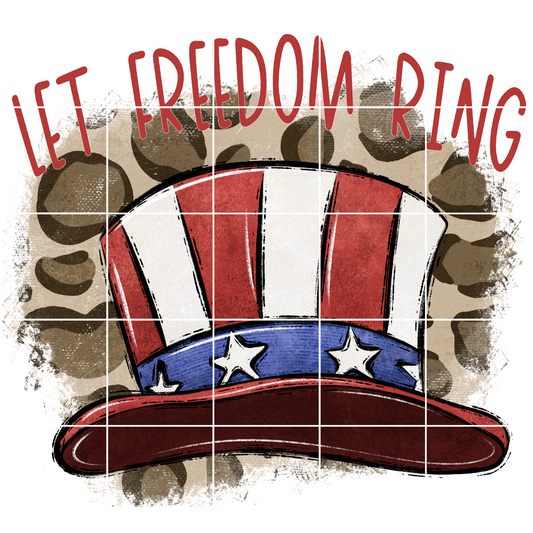 Leopard Print Fourth Of July Shirt Design | Patriotic PNG With Red, White And Blue Hat | Use For Sublimation Or DTF