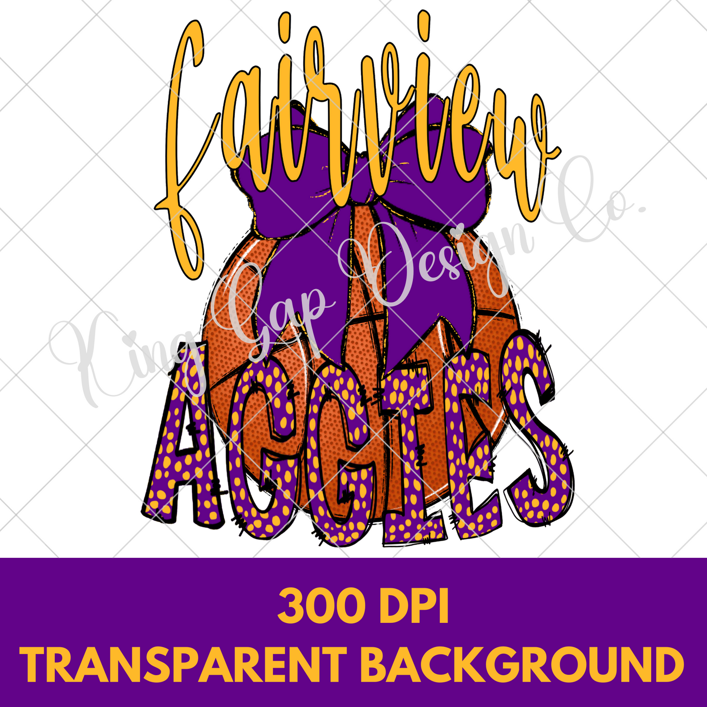 Fairview Aggies Basketball Sublimation PNG For Making T-Shirts, Tumblers, Mugs |Also Suitable For Stickers, DTF Transfers, Senior Scrapbooks