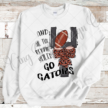 Gators Football Sublimation | Gators High School Football Game Day Shirt Design For Shirt Makers | Go Gators