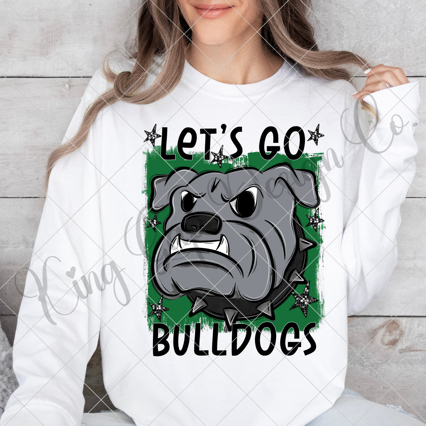 Bulldogs Sublimation PNG For Making T-Shirts, Sweatshirts, Tumblers, Mugs And More | Go Dawgs |Green School Colors| Also Suitable For DTF | High Resolution Image | Bulldog Pride | Bulldog Spirit