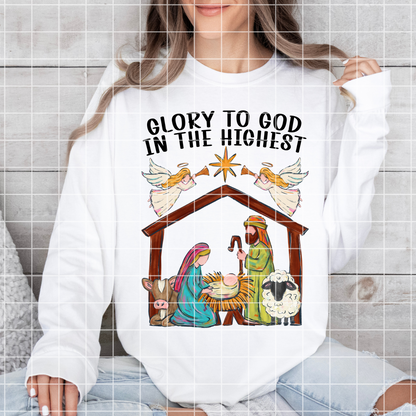 Nativity Christmas PNG Design For Making Shirts, Cups, Tumblers, Wall Art | Baby Jesus | Two Files Included | Light Skin | Brown Skin |High Quality, 300 DPI Image With Transparent Background