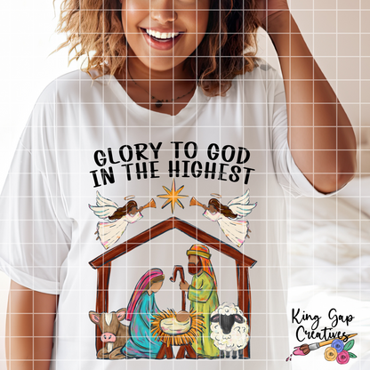 Nativity Christmas PNG Design For Making Shirts, Cups, Tumblers, Wall Art | Baby Jesus | Two Files Included | Light Skin | Brown Skin |High Quality, 300 DPI Image With Transparent Background