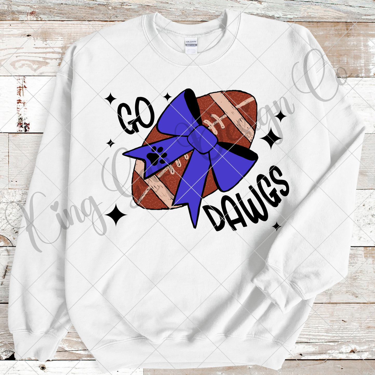 Go Dawgs Football With Blue Coquette Bow | Perfect Game Day Shirt For Bulldogs Fan | Great For Sublimation, DTF, Stickers And More | Make T-Shirts, Tumblers, Mugs | High Resolution, 300 DPI With Transparent Background