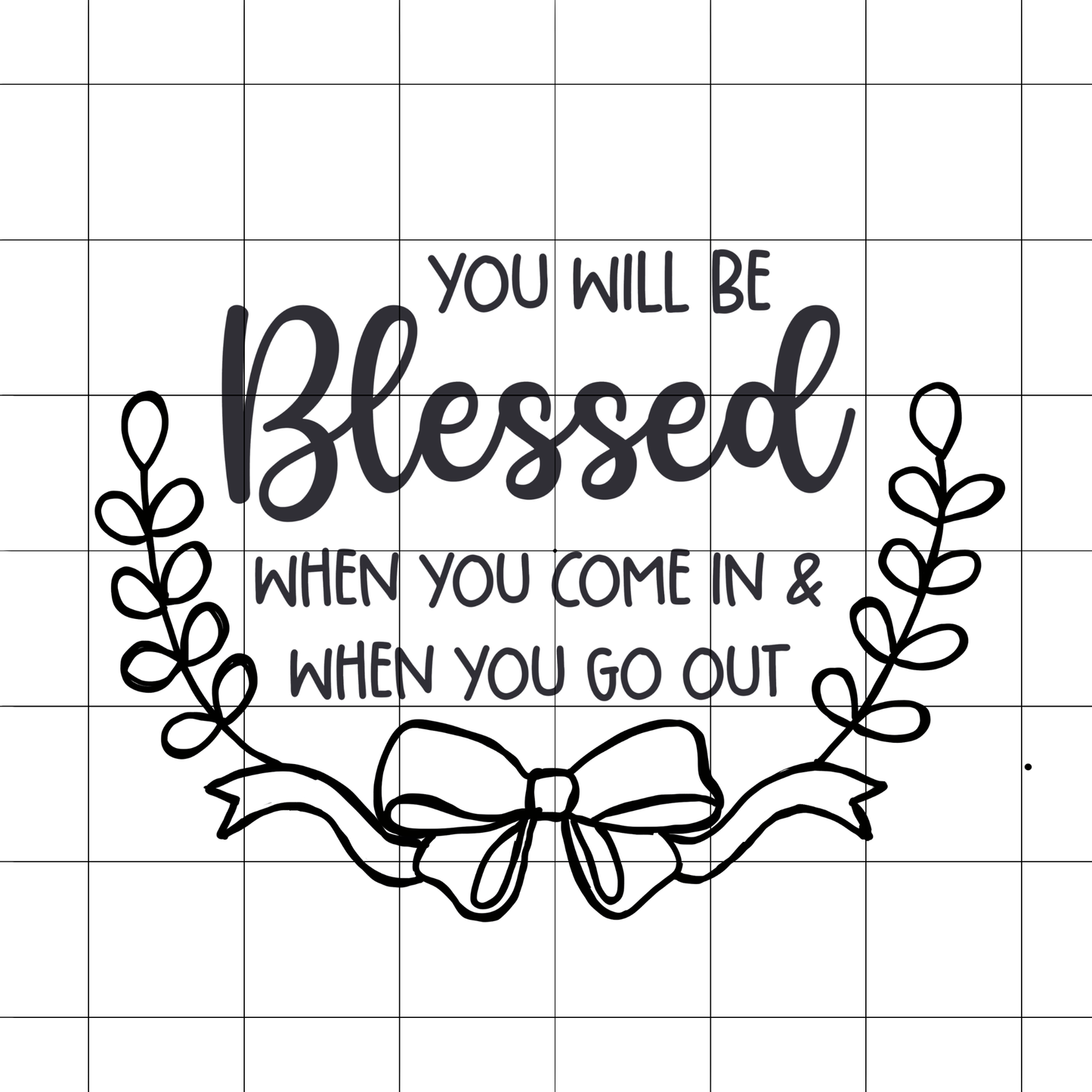 Christian Door Hanger Template | Tracer For Painting | Acrylic Painting | Deuteronomy 28:6