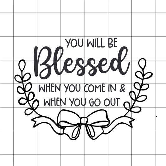 Christian Door Hanger Template | Tracer For Painting | Acrylic Painting | Deuteronomy 28:6