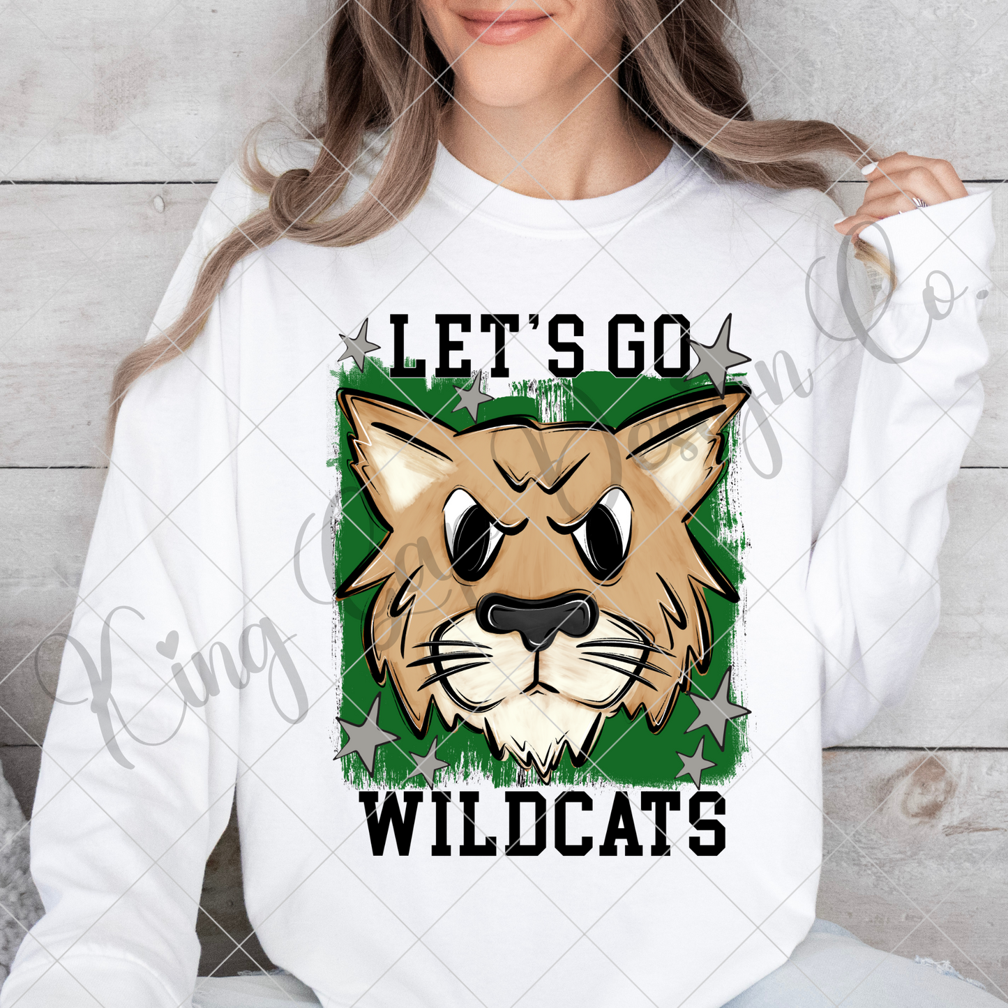 Wildcats Sublimation PNG For Making T-Shirts, Sweatshirts, Tumblers, Mugs And More | Green School Colors| Also Suitable For DTF | High Resolution Image | Wildcat Pride | Wildcat Spirit