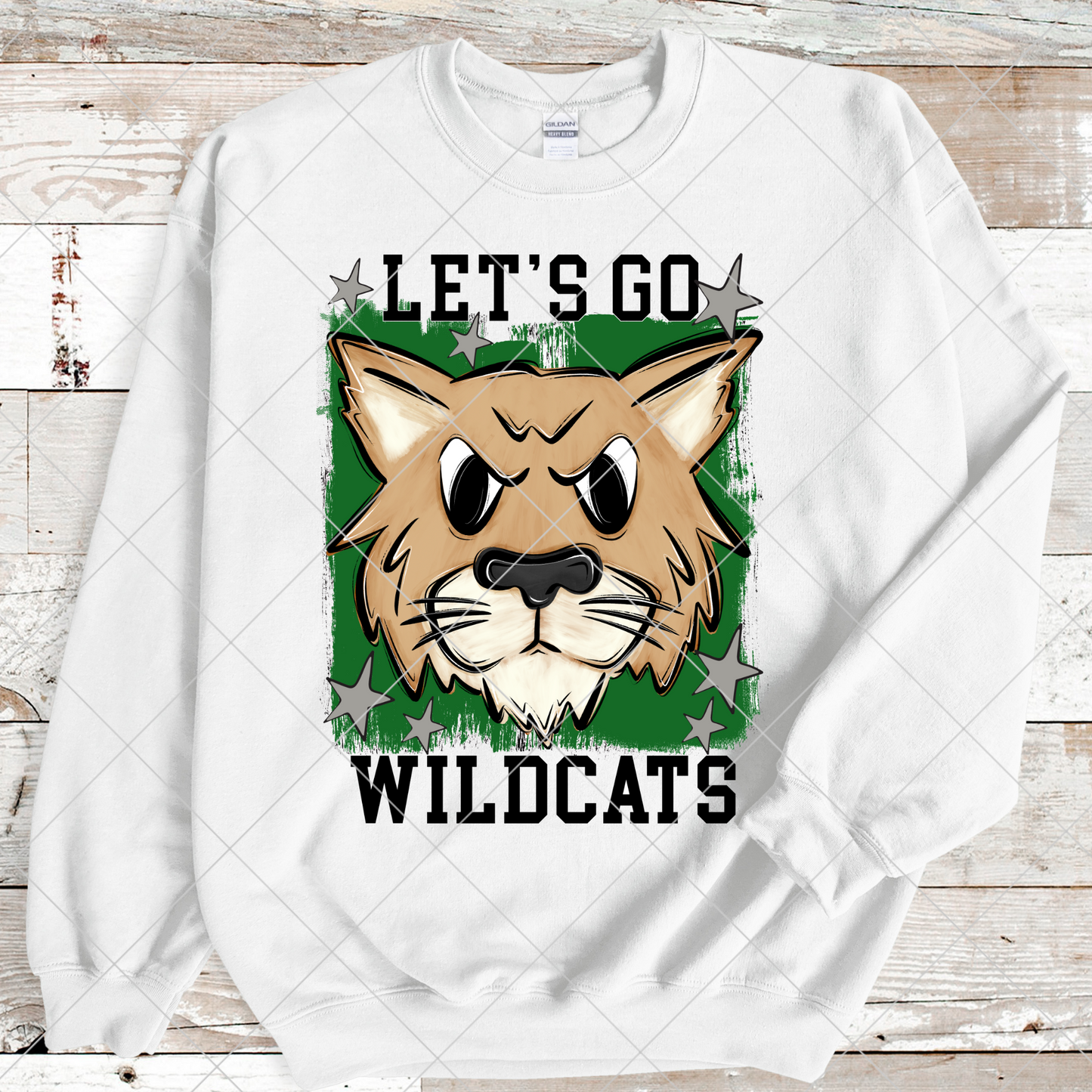 Wildcats Sublimation PNG For Making T-Shirts, Sweatshirts, Tumblers, Mugs And More | Green School Colors| Also Suitable For DTF | High Resolution Image | Wildcat Pride | Wildcat Spirit