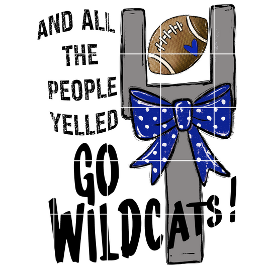 Wildcats Football PNG For Sublimation Or DTF | Cute Goal Post Shirt For Wildcats Fans | High Resolution Image Will Not Be Blurry Or Pixelated