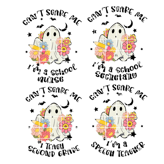 Halloween Shirt For Teacher Gift For Her Can't Scare Me I'm A Teacher Bundle Cute Ghost Halloween Shirt PNG Files T-Shirt Bundle T Shirt