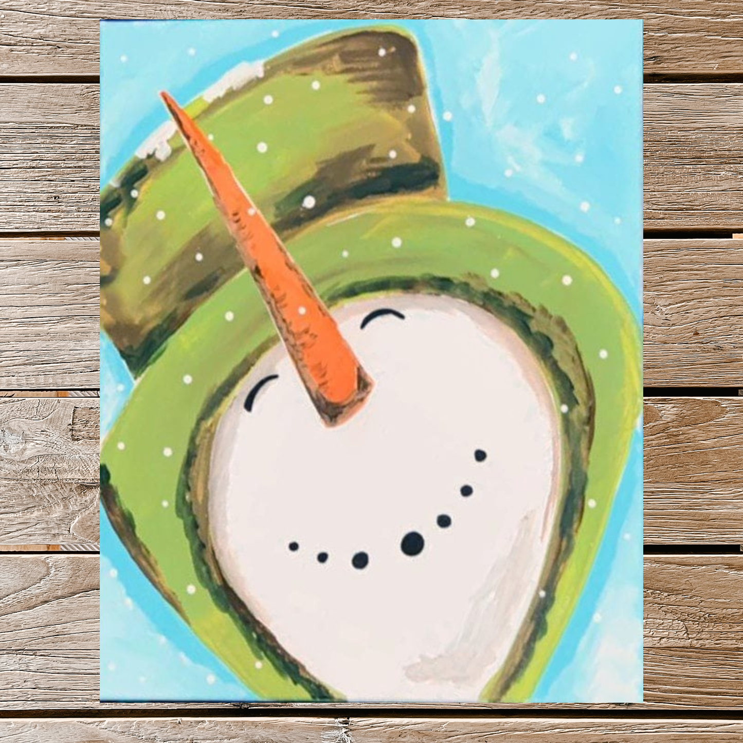 Happy Little Snowman Painting