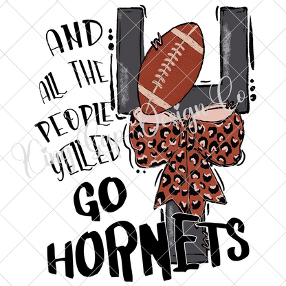 Hornets Football Sublimation | Hornets High School Football Team | Go Hornets | Shirt Design For Hornets Fan | Hornets PNG| Hornets Sticker