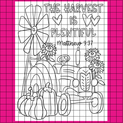 Fall Door Hanger Template With Scripture, Tractor, Windmill And Pumpkins|  Painting Template For Door Hanger Or Canvas Painting | Acrylic Painting For Beginners | Template Video And Instructions Included | Fall Craft Project