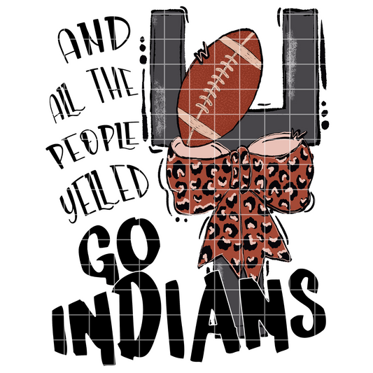 Indians Football Sublimation | Indians High School Football PNG | Go Indians | Shirt For Indians Fan | Indians Tumbler | Indians Sticker PNG