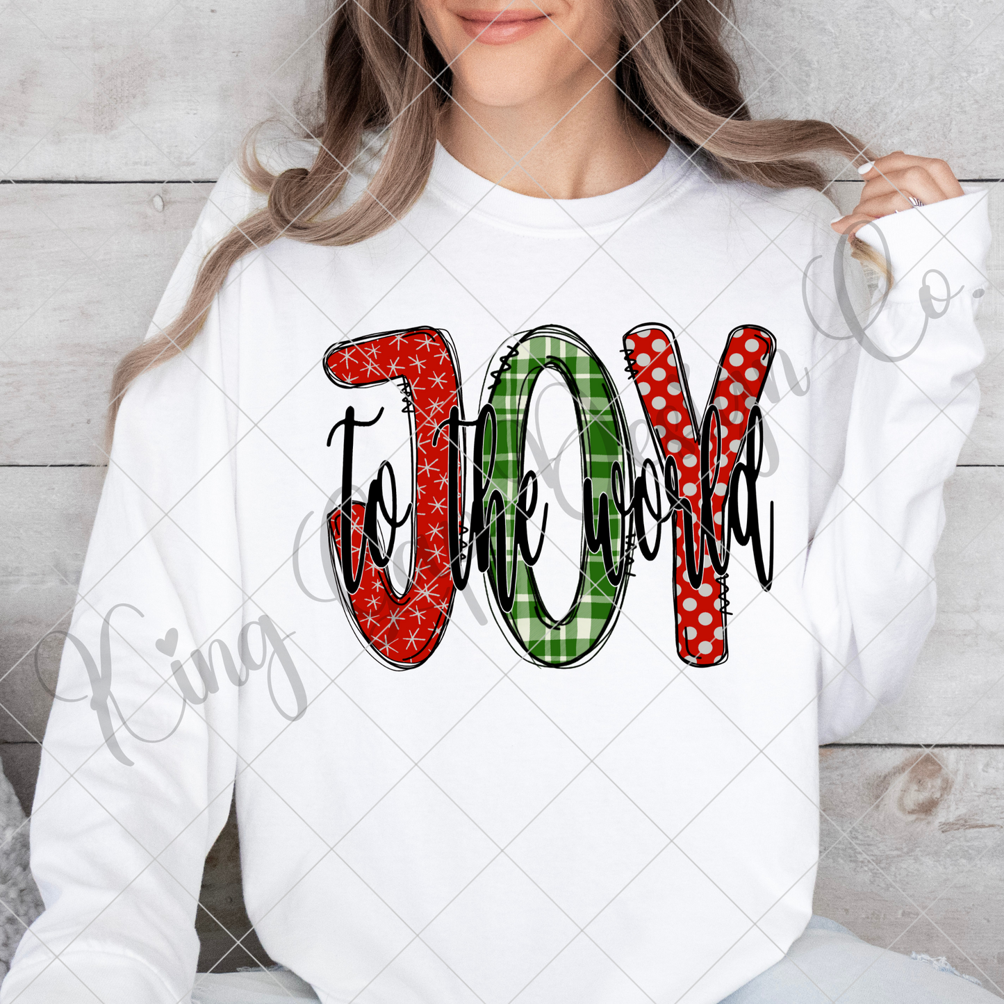 JOY Patterned Doodle Letter Christmas Sublimation File For Making T-Shirts, Tumblers, Mugs, Dishtowels | Also Suitable For DTF Printing |High Resolution, 300 DPI, Transparent Background