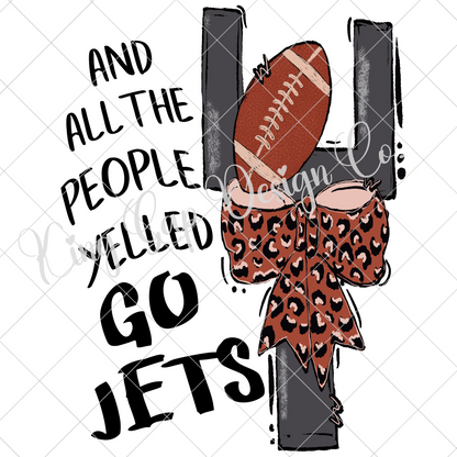 Jets Football Sublimation PNG For T-Shirts, Tumblers, Mugs, Dishtowels | Jets Sticker PNG | Shirt For Jets Fan | Jets Game Day | Go Jets