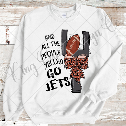 Jets Football Sublimation PNG For T-Shirts, Tumblers, Mugs, Dishtowels | Jets Sticker PNG | Shirt For Jets Fan | Jets Game Day | Go Jets