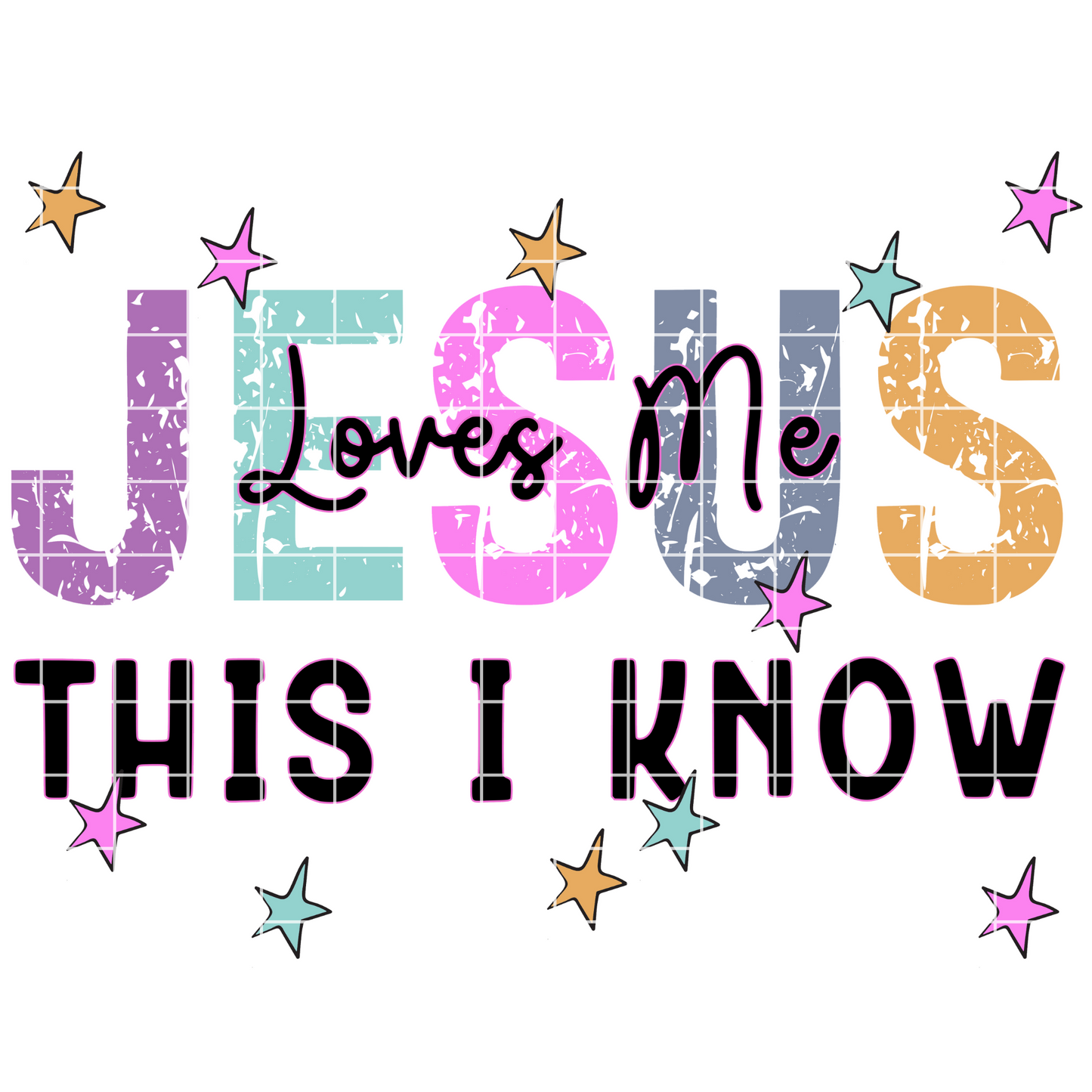 Jesus Loves Me T-Shirt PNG For Kids Shirt Or Ladies Shirt | Cute Christian Sublimation Design For Tumbler Or Shirt | Jesus Sublimation PNG