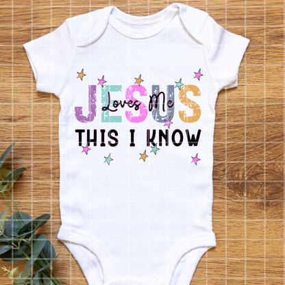 Jesus Loves Me T-Shirt PNG For Kids Shirt Or Ladies Shirt | Cute Christian Sublimation Design For Tumbler Or Shirt | Jesus Sublimation PNG