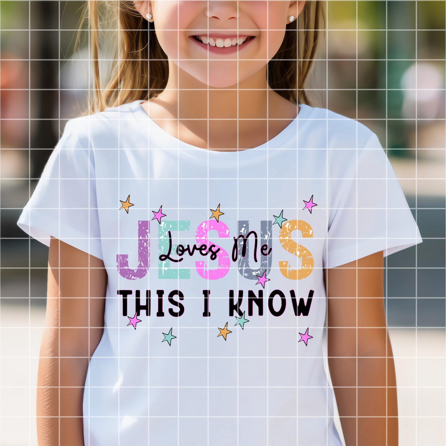 Jesus Loves Me T-Shirt PNG For Kids Shirt Or Ladies Shirt | Cute Christian Sublimation Design For Tumbler Or Shirt | Jesus Sublimation PNG