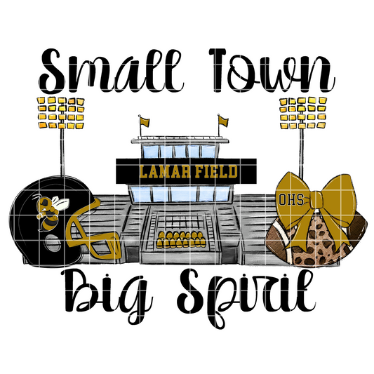 Oxford Yellow Jackets Football Sublimation | Lamar Field | Black And Gold School Colors | PNG For T-Shirts, Tumblers, Cups, Stickers| 300 DPI, Transparent Background