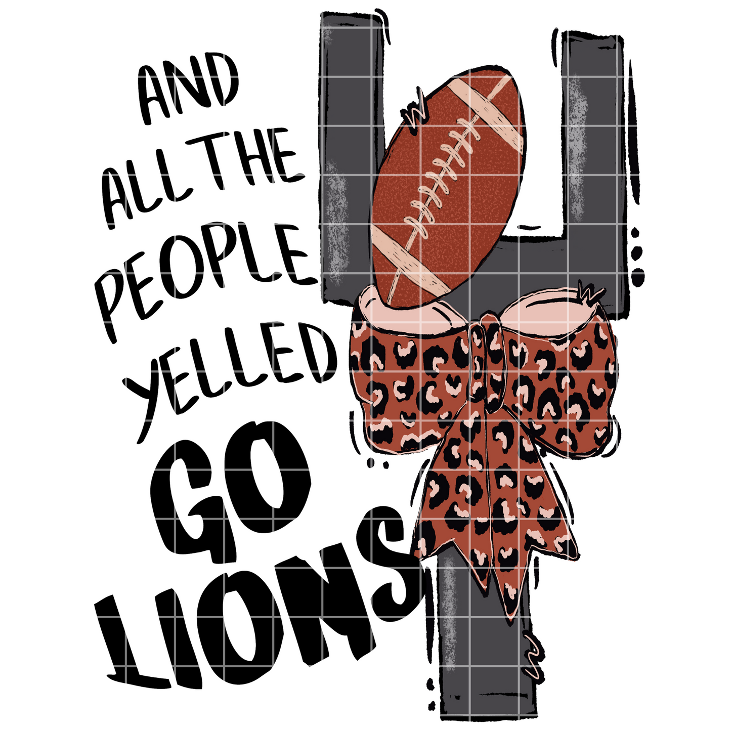 Lions Football Sublimation PNG For Shirt, Tumbler, Sticker, Mug | Shirt Design For Lions Football Fan | Lions T-Shirt PNG| Lions Tumbler PNG