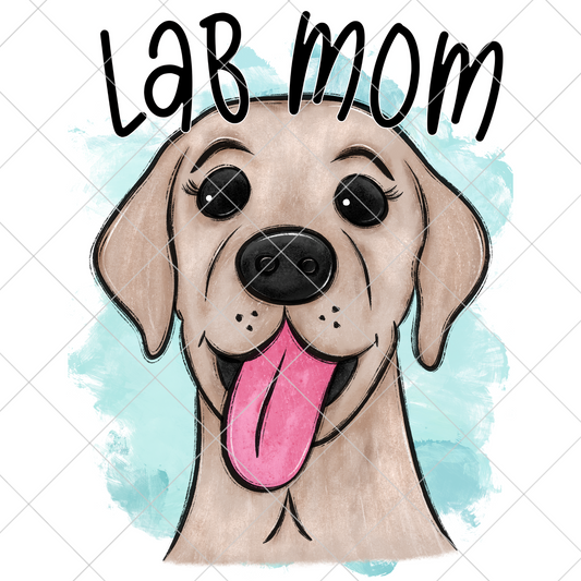 Lab Mom PNG For Making T-Shirts, Tumblers, Mugs, And More | Cute Shirt For Dog Mom |High Resolution, 300 DPI, Transparent Background