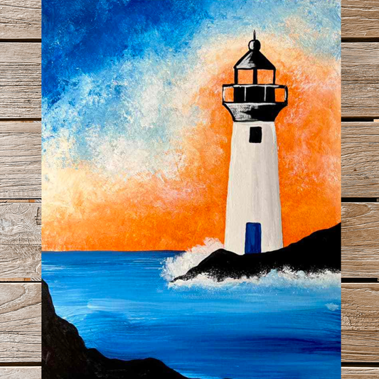 Lighthouse Painting Template | Tracer For Painting | Acrylic Painting | Paint From Home | Tracer, Instructions, And Supply List Included