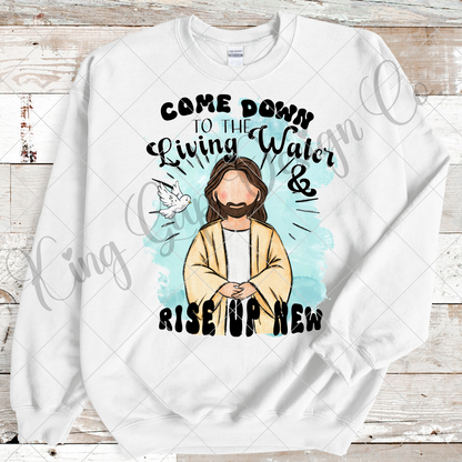 Living Water PNG For Making T-Shirts, Tumblers, Mugs, Dishtowels, Stickers | Cute Christian Sublimation File | Also Suitable For DTF Printing |High Resolution, 300 DPI, Transparent Background