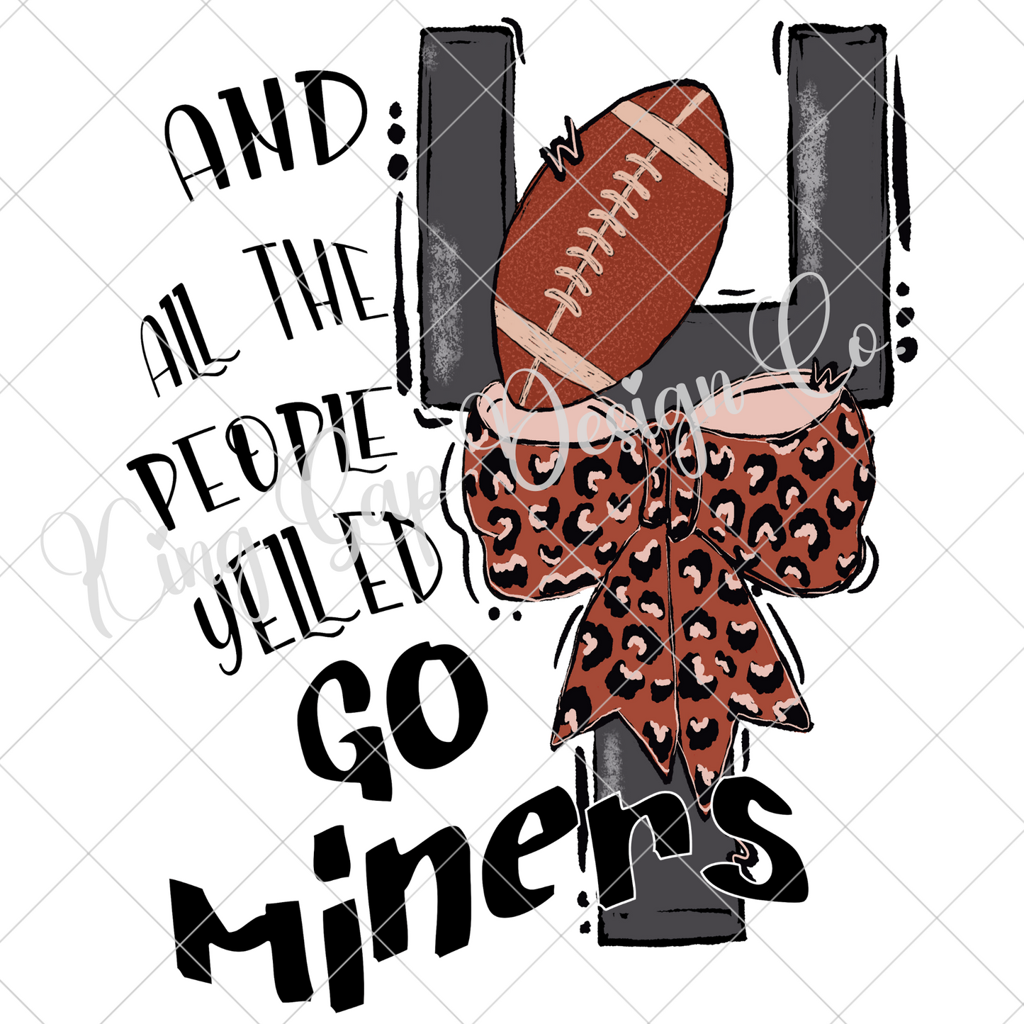 Miners Football Sublimation | Miners High School Football T-Shirt Design | Go Miners | Shirt For Miners Football Fan | Miners Sticker PNG