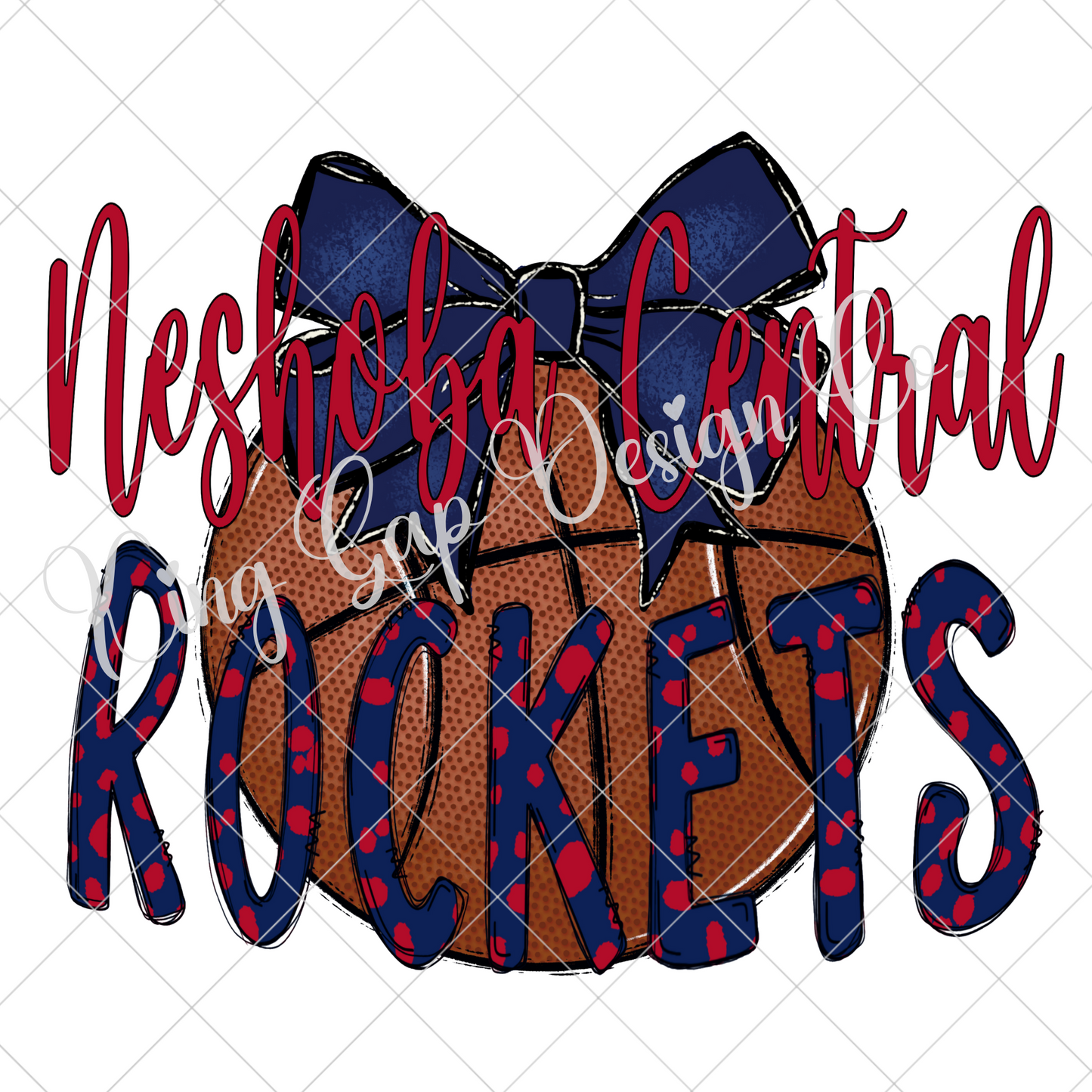 Neshoba Rockets Basketball PNG File For Making T-Shirts, Tumblers, Stickers, DTF Transfers, And More | Shirt Design For Blue Devils Fan | High Resolution (Copy)