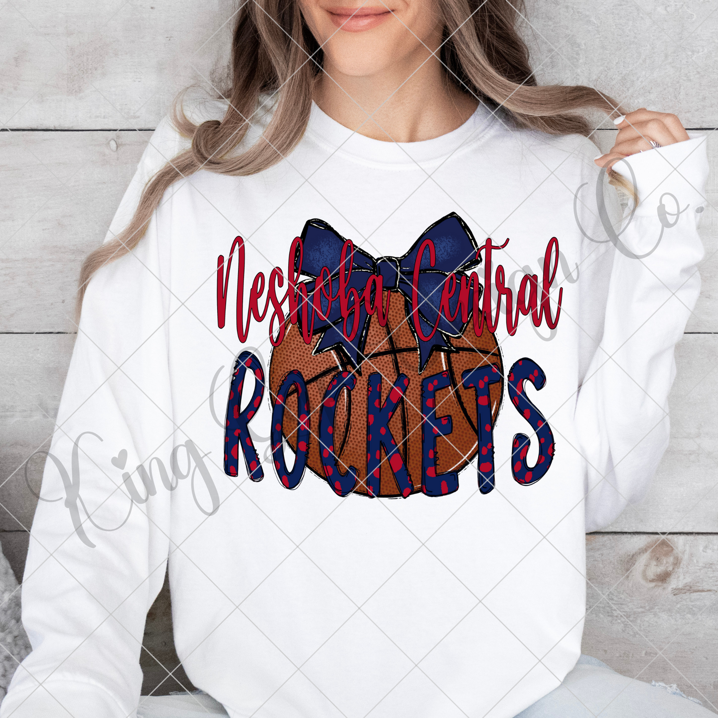 Neshoba Rockets Basketball PNG File For Making T-Shirts, Tumblers, Stickers, DTF Transfers, And More | Shirt Design For Blue Devils Fan | High Resolution (Copy)